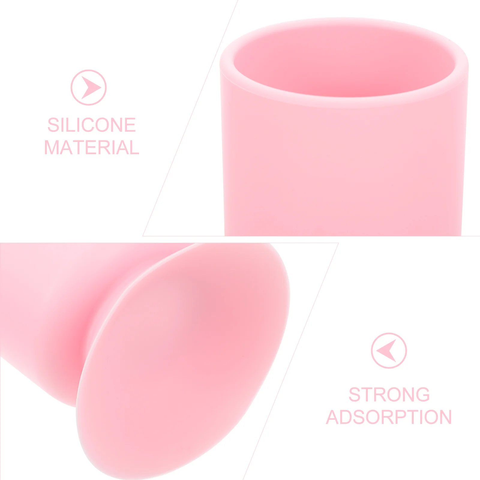 

Multipurpose Makeup Brush Holder Organizer Pen Storage with Suction Base Silicone Desktop Stand for Cosmetics Grooming Tools