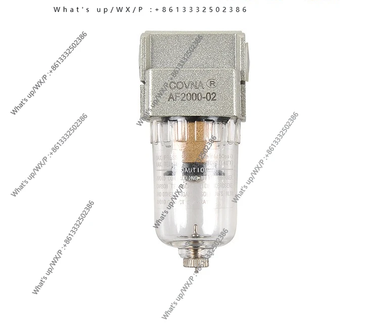 Two-piece air filter, air source processor, pneumatic components
