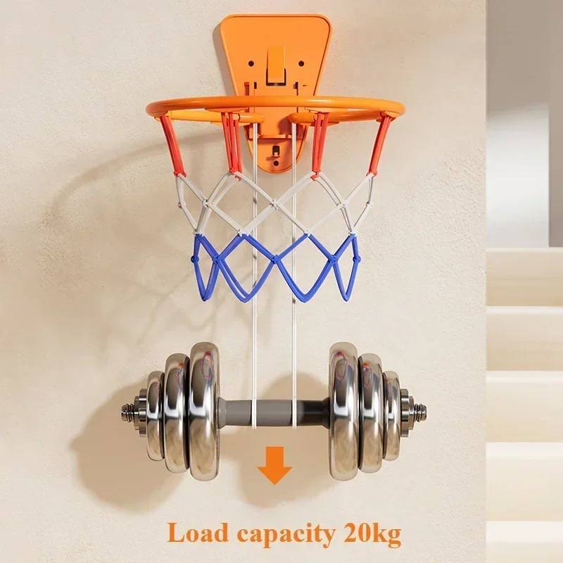 Indoor Basketball Hoops Children's Basketball Hoops Household Mute Ball Wall Mounted Foldable Basketball Hoop Training Equipment