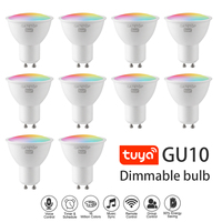1-10PCS Tuya GU10 LED Rgb Smart Light Bulb Dimmable Gu10 6W Wifi Led Magic Lamp AC 85-265V 110V 220V Work With Alexa Google Home