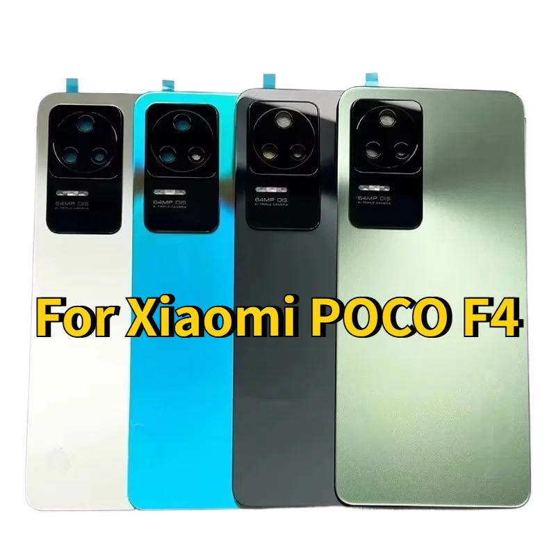 Back Glass Cover For Xiaomi Poco F4 Mi Back Door Replacement Hard Battery Case Rear Housing Cover 22021211RG 22021211RI