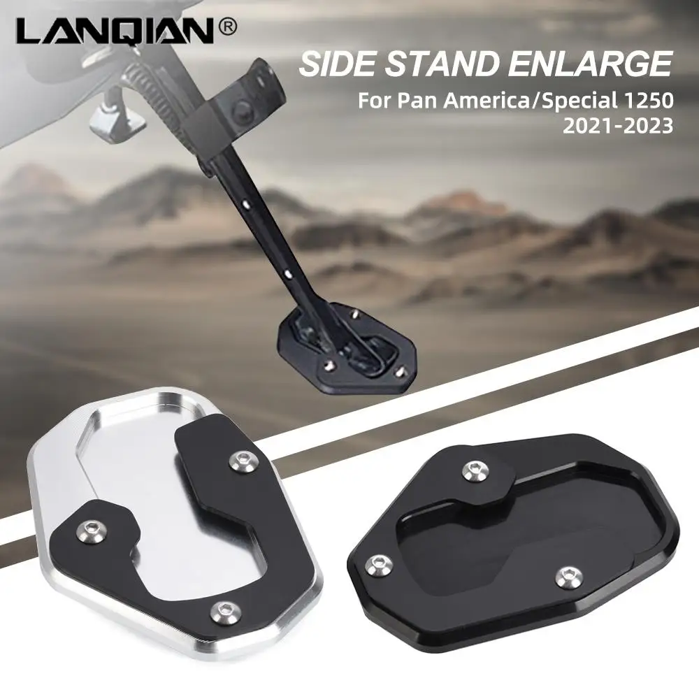 

2023 NEW Motorcycle Accessories Kickstand Extension Plate Foot Side Stand Enlarge Pad FOR PAN AMERICA 1250 S PA1250 S 2021 2022