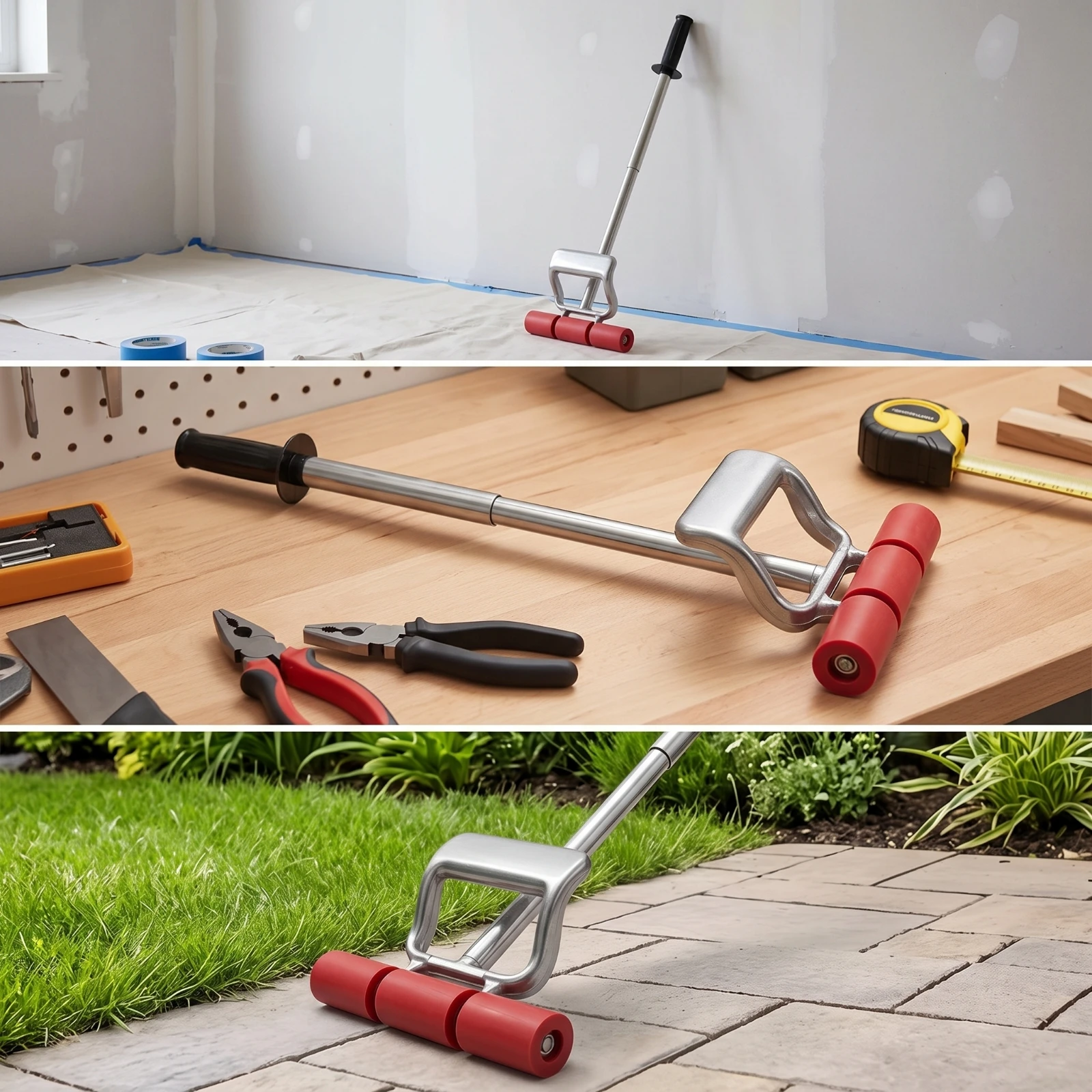 Adjustable Extension Rod Roller Heavy Duty Application Pressure Tool for Home or Contractor Use