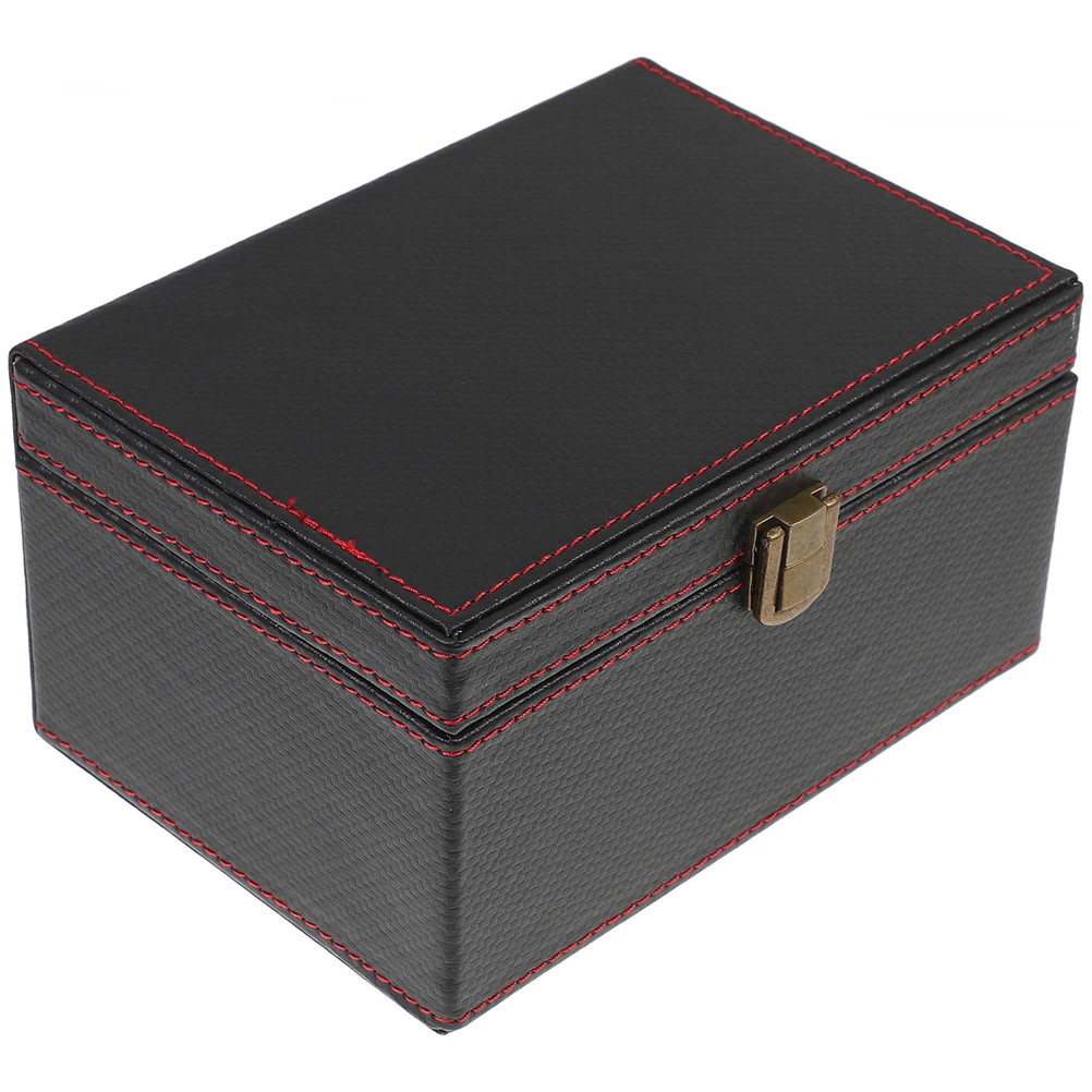 

Car Key Storage Box Carbon Fiber PU Large Capacity Organizer for Phone Fob Keys Faraday Cage Shielding