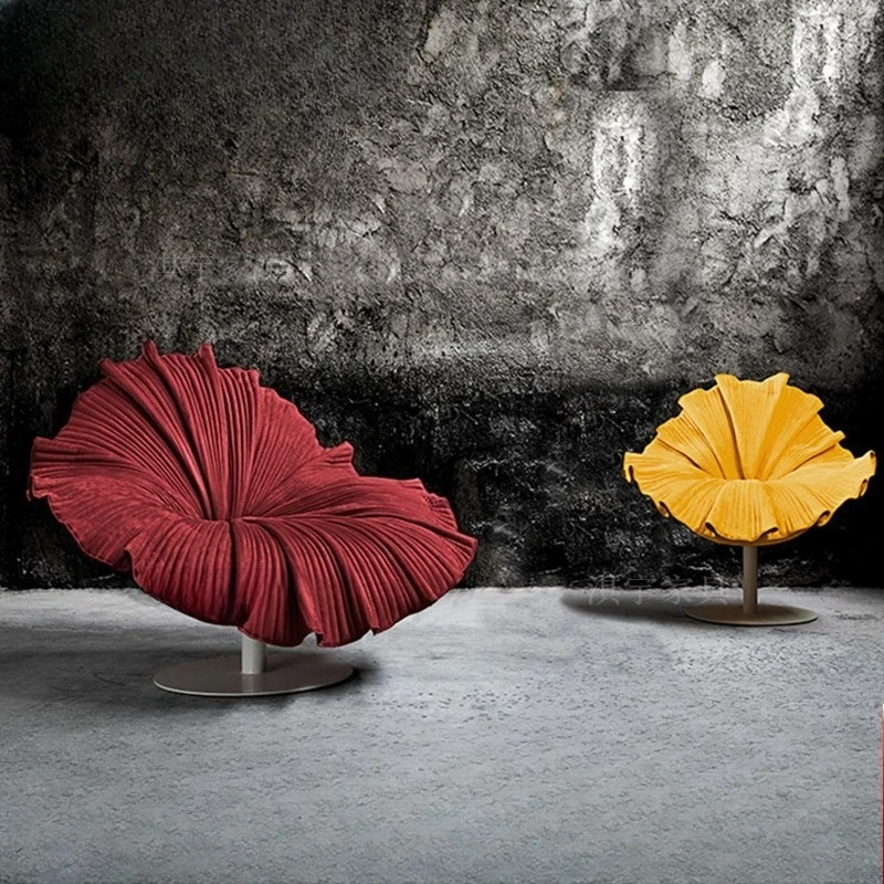 

Nordic single fabric sofa chair light luxury creative Internet celebrity petal chair living room bedroom