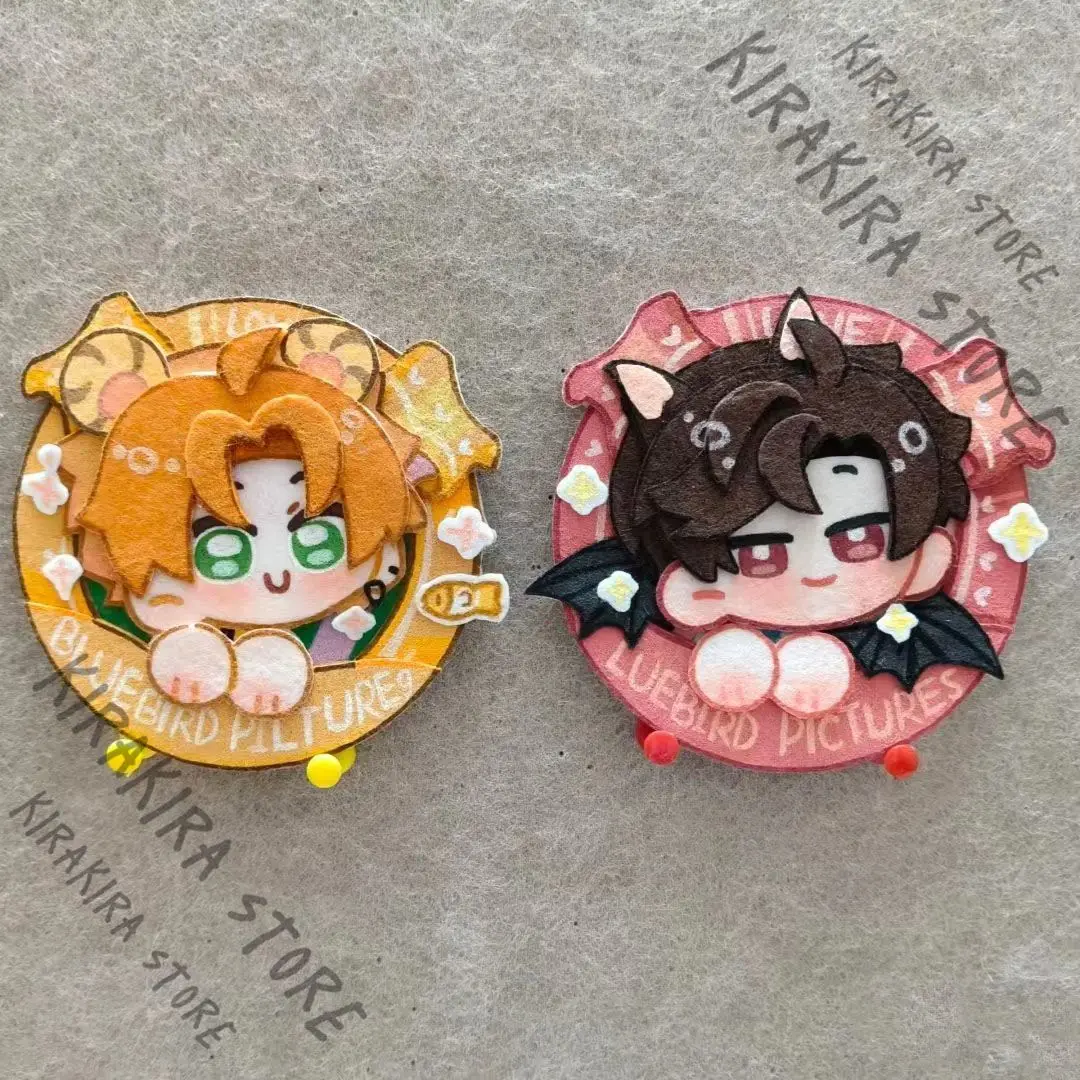 

Light and Night Evan Jesse Cosplay Non-woven Fabrics Ornaments Kawaii Craft Keychain Pendants Keyring Backpack Decoration