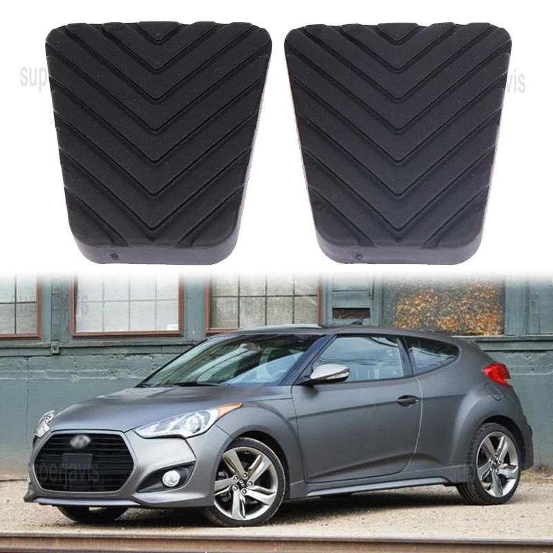 

Brake Clutch Pedal Cover For Hyundai Veloster 2011-2013 2PCS Rubber Replacement Brake Clutch Pedal Pads Cover
