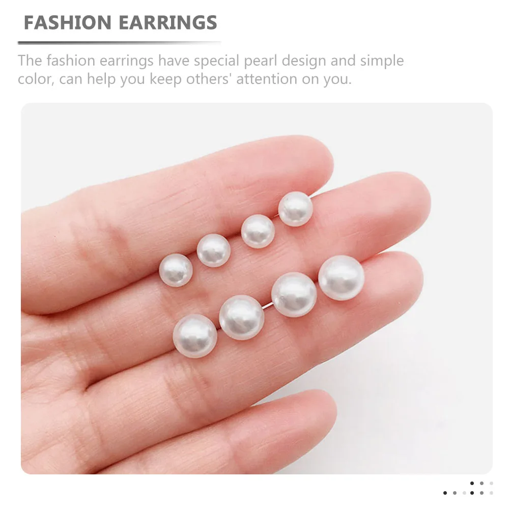

100 Pcs Earrings 8mm Silver Studs Threader Earrings For Female Lightweight Durable Women Accessories Party Wedding Jewelry Decor