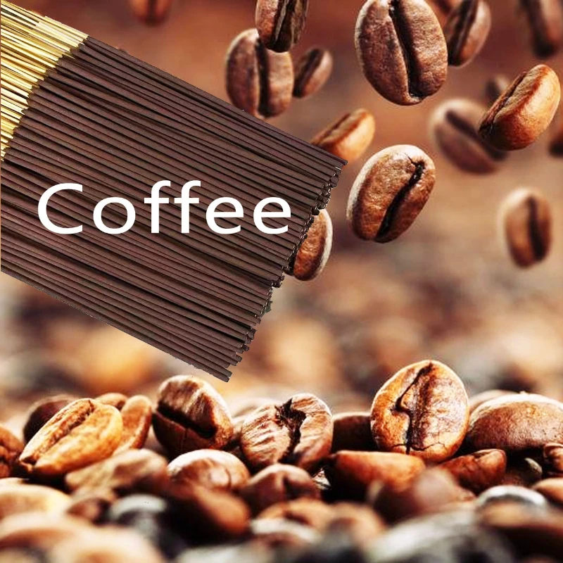 50/100/150/200/250/300 Stück Kaffee-Räucherstäbchen, Hergestellt aus Natürlichem Duftpulver mit Bambus, Erfrischende Aromatherapie für Zuhause und Büro – Detail 5