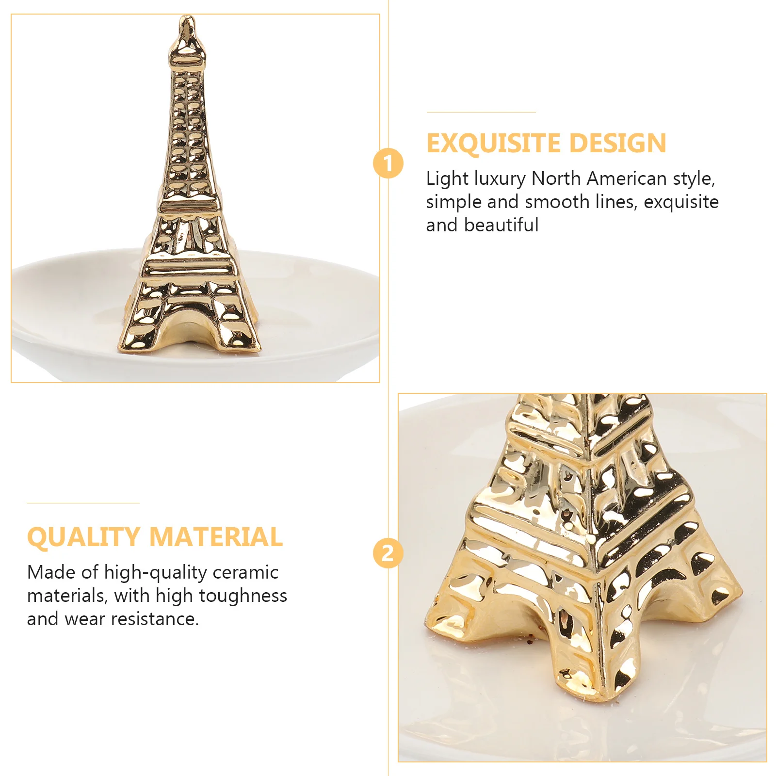 

1Pcs Jewelry Storage Tray Ceramic Necklace Earring Holder High-End Desktop Decoration Multipurpose Jewelry Display Plate