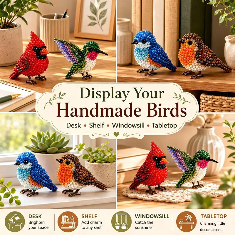  3D Beaded Animal Craft Diy Kit  Animal Beading Kit for Adults Handmade Tiny 3D Beaded Animal Craft Kit for Creative Projects