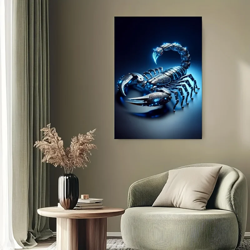 1000ピース ブルーグローサソリパズル - 光るメタリックブルー ジグソーパズル 大人とティーン向け、教育STEM学習、耐久性