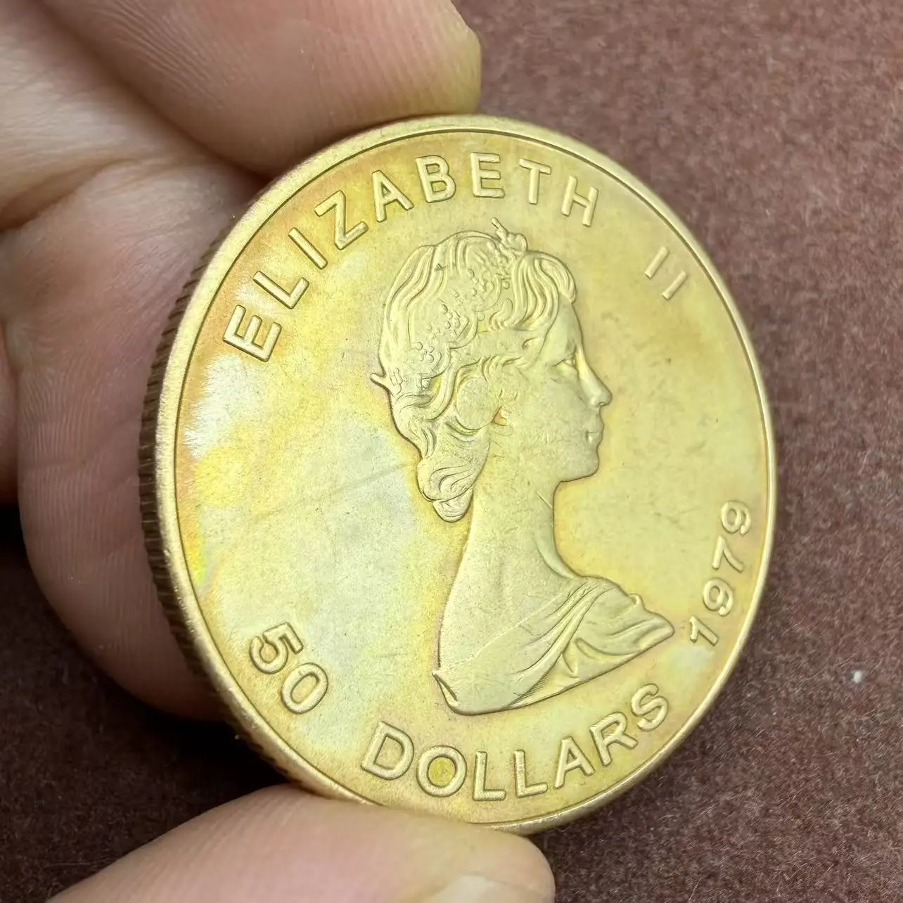 Retro Elizabeth Ii 1979 Replica Antique Finish Collectible Coin Home Decor Commemorative Gift For Coin Enthusiasts Brooch Gift-image