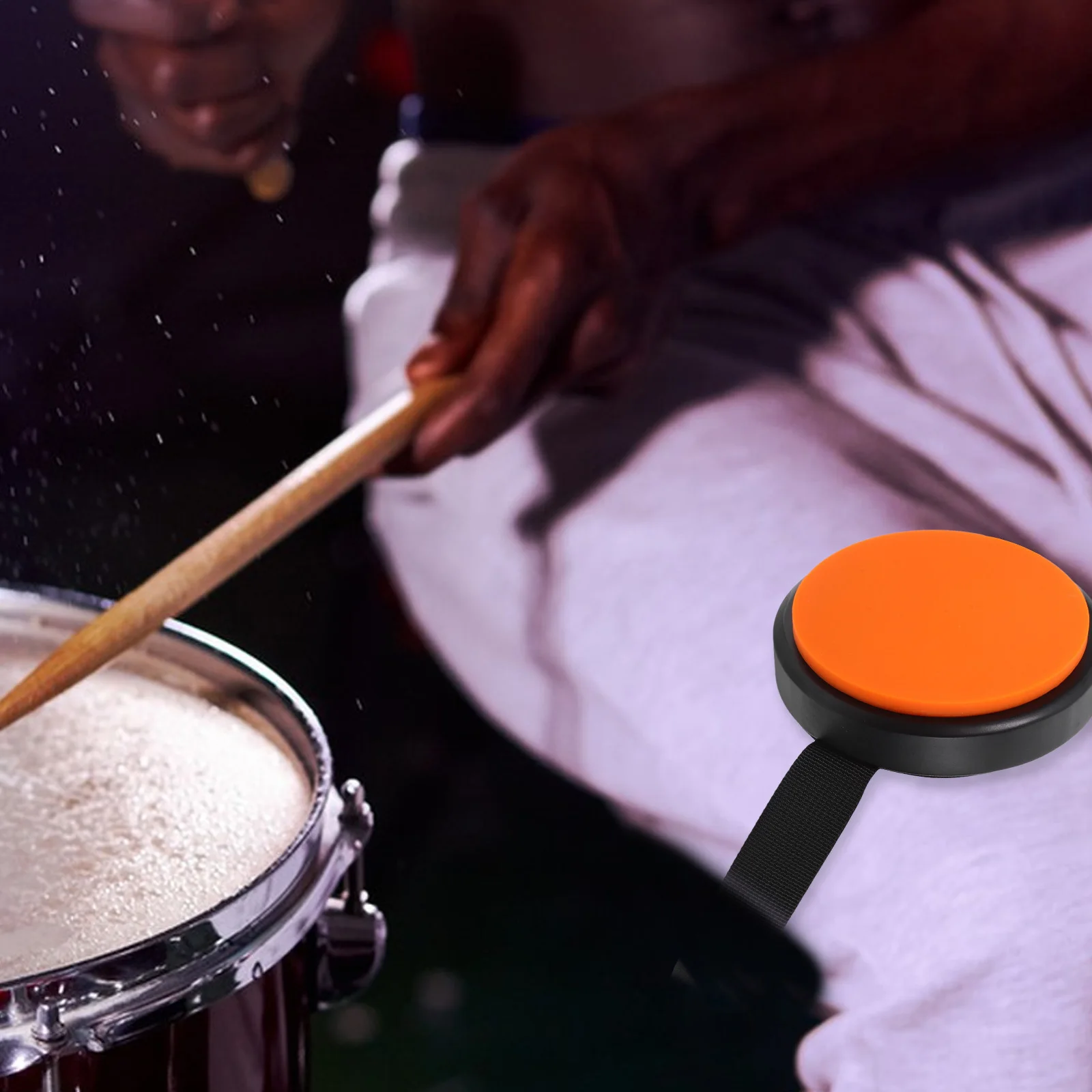 

Барабанная подушечка для ног, силиконовый регулируемый ремешок для начинающих, бесшумная портативная ударная подушечка, бесшумный аксессуар для домашних тренировок