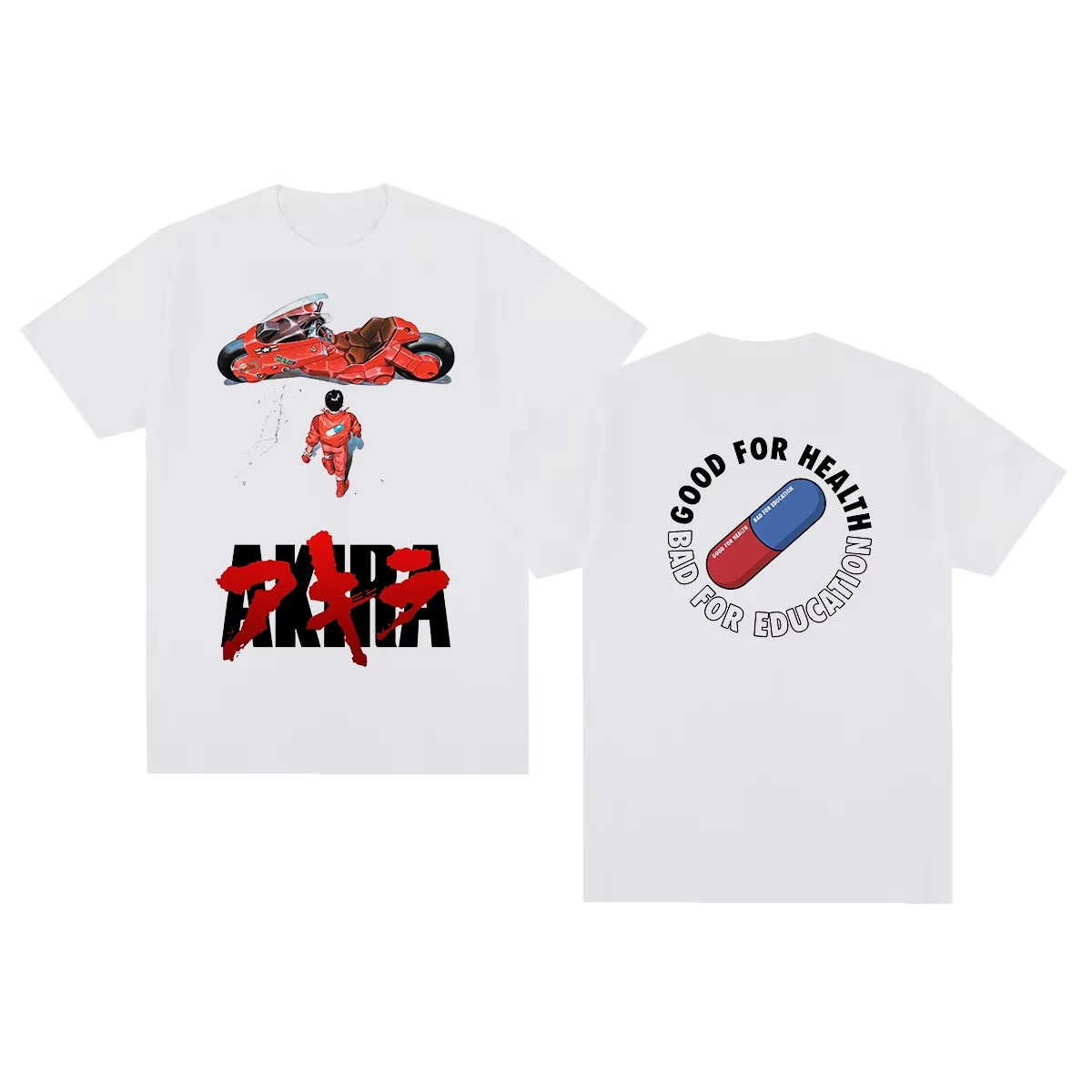 Sommer-Sonderangebot Vintage T-Shirt Japanischer Anime AKIRA Grafik Y2K Harajuku Baumwolle Unisex T-Shirt Harajuku Hip Hop Punk T-Shirt – Detail 5