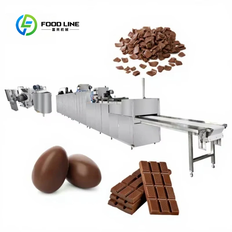 Customized size Automatic Cocoa Chocolate Bar Egg Chocolate Processing Line