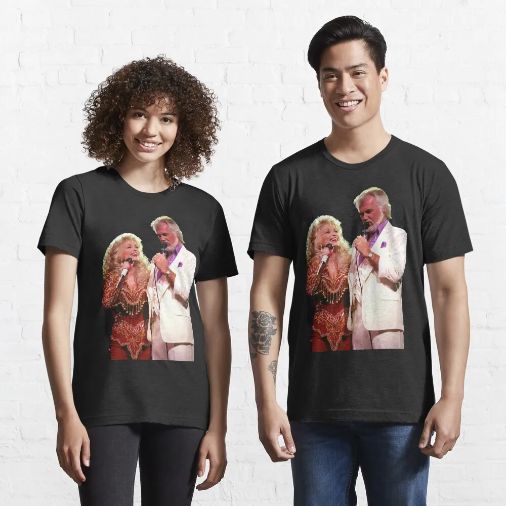 Kenny Rogers And Dolly Parton - Country Music Singer Kenny Rogers Essential T-Shirt  For Men Clothing Women Short Sleeve Tees