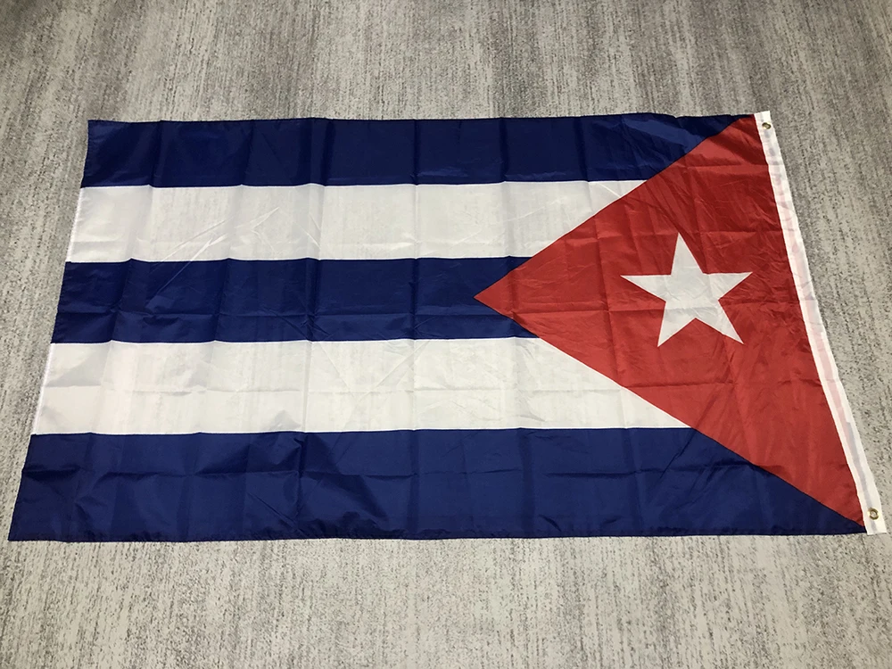 superonezxz cuba flag 90X150cm 3x5ft Polyester cu cub cuba flag double penetration hanging Banner Home decoration