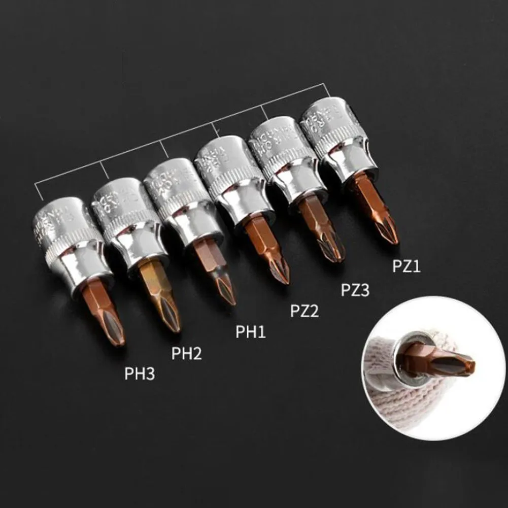 1pc 3/8 Inch Drive Hex Socket Bit Torx Screwdriver Bits H3 H4 H5 H6 H8 H10 Wrench Socket Adapter T10 T30 T40 T50 T55 Tool Parts