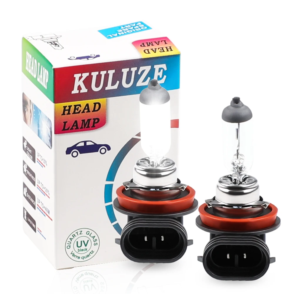 12V 55W H8 H11 9005 9006 luces halógenas para coche superbrillantes faros de coche transparentes bombillas en coches 2 uds 9006 bombillas de fuente