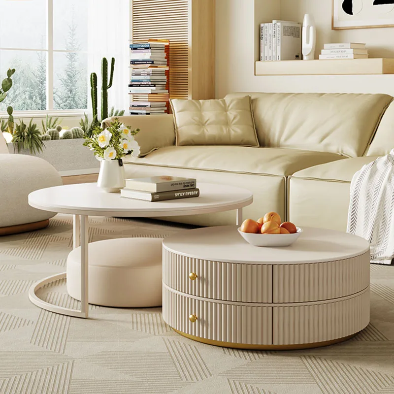 Minimalist Storage Coffee Tables Design Mobile Funky Floor White Coffee Tables Makeup Mesas De Centro Para Sala Furniture Sets