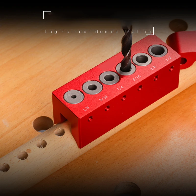 Imagem -02 - Guia de Perfuração Portátil Drill Guides Carpentry Tool Doweling Jig Autocentramento Vertical Drilling Guide Hole Locator