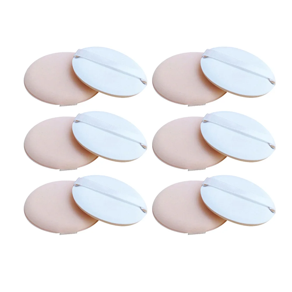 

12pcs Round Powder Puff Sponge Face Makeup Accessory Durable Soft Non-Irritating Skin-Friendly For Travel