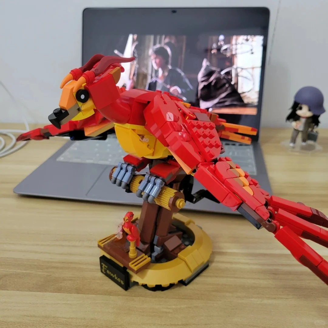 أفكار LEGP 597 قطعة الفيلم السحري المتوافق مع لعبة فينيكس اللبنات نموذج مجموعات Fawkes ألعاب أطفال للبالغين هدايا عيد الميلاد