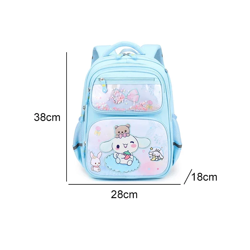 Sanrioed  Anime Kuromi My Melody Cinnamoroll Large Capacity Backpack Cute Schoolbag Cartoon Student Stationery Shoulder Bag Gift