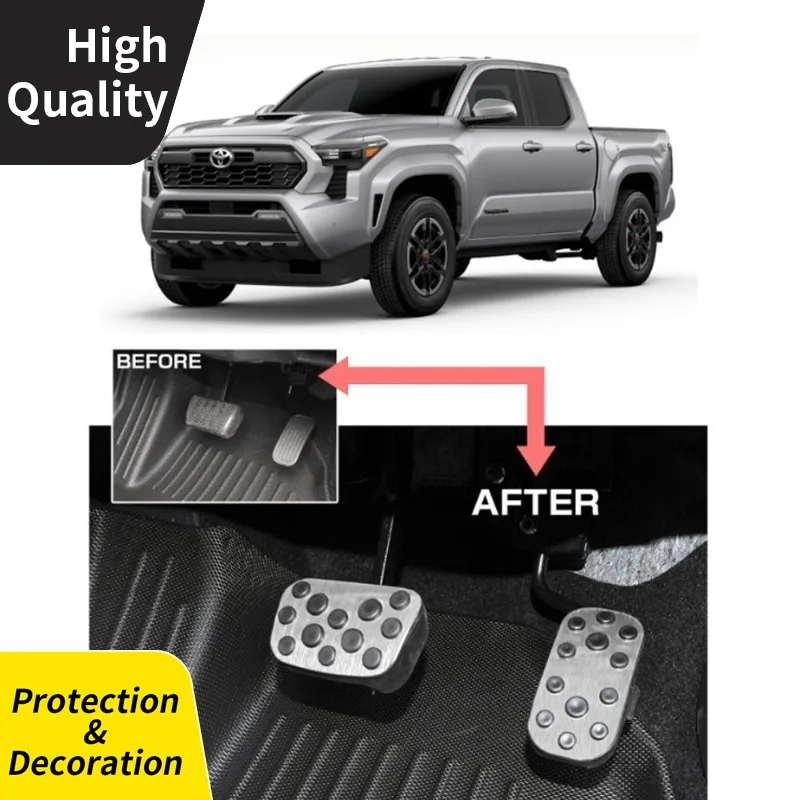 

Подходит для Toyota TACOMA 2024, противоскользящие тормозные колодки для педали акселератора, внутреннее украшение, автомобильные аксессуары