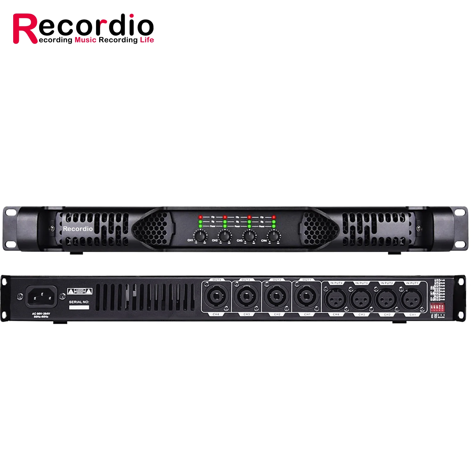 GAP-DP4060 High Performance 4 Channel Power Amplifier 3600W Clear Sound Rack Amp Speaker System For Stage Theatre