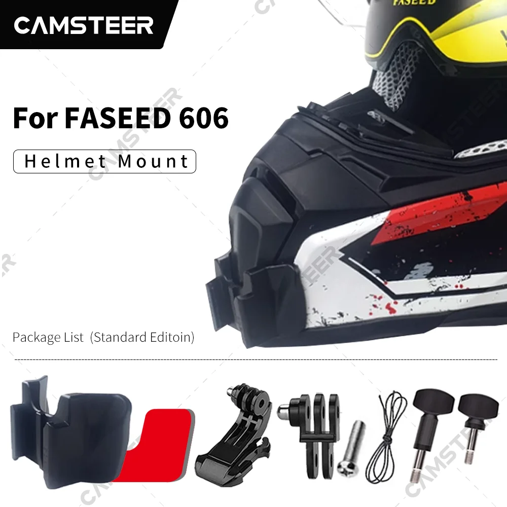 

Faseed 606 настраиваемое крепление на шлем для GoPro12 11 10 9 DJI Action3/4 Insta360 Ace pro X4 X3 аксессуары для экшн-камеры