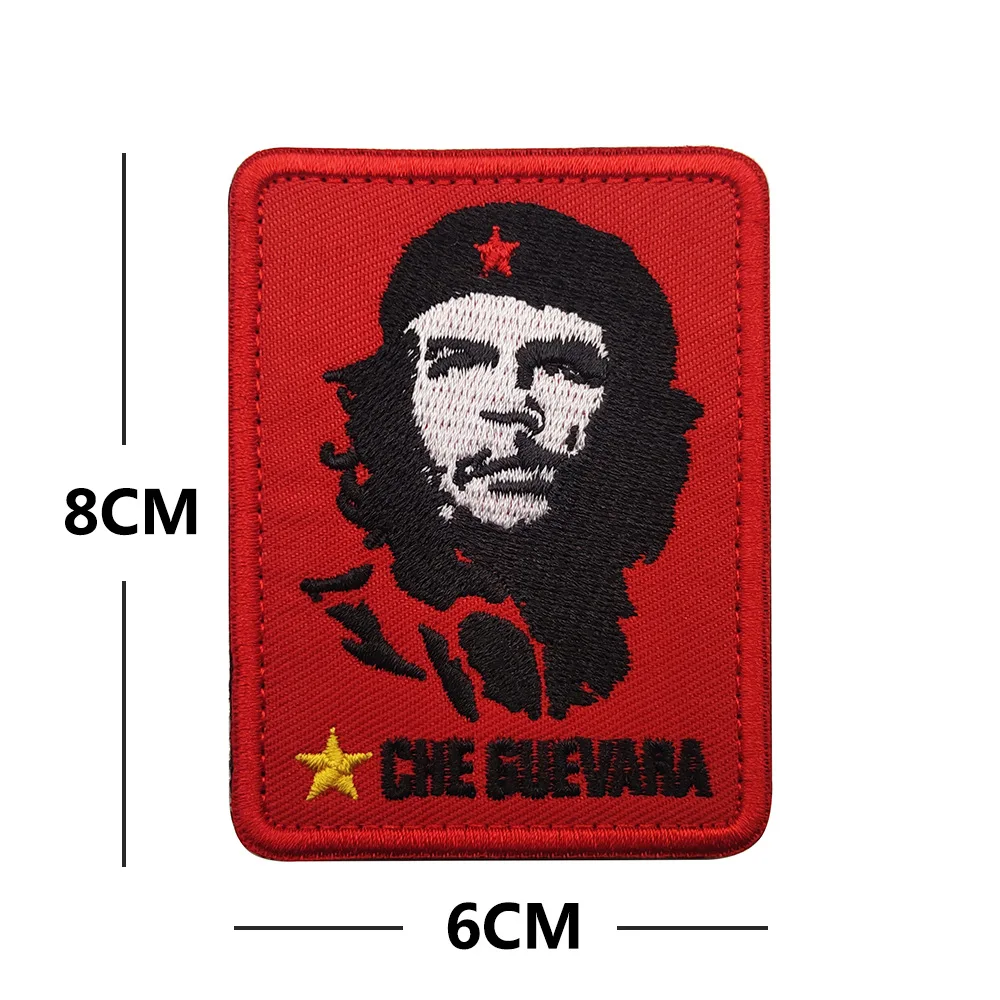 Che Guevara presidente Mao Head Patch ricamato Hook and Loop Patch per abbigliamento Armband Tactical Military Morale Badge