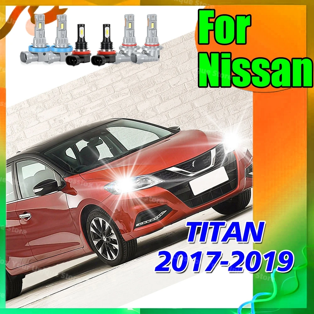 

2/6x для Nissan TITAN 2017 2018 2019 светодиодные 3570 CSP противотуманные фары 6000K автомобильные фары 30000LM дальнего ближнего света 12 В Plug&Play