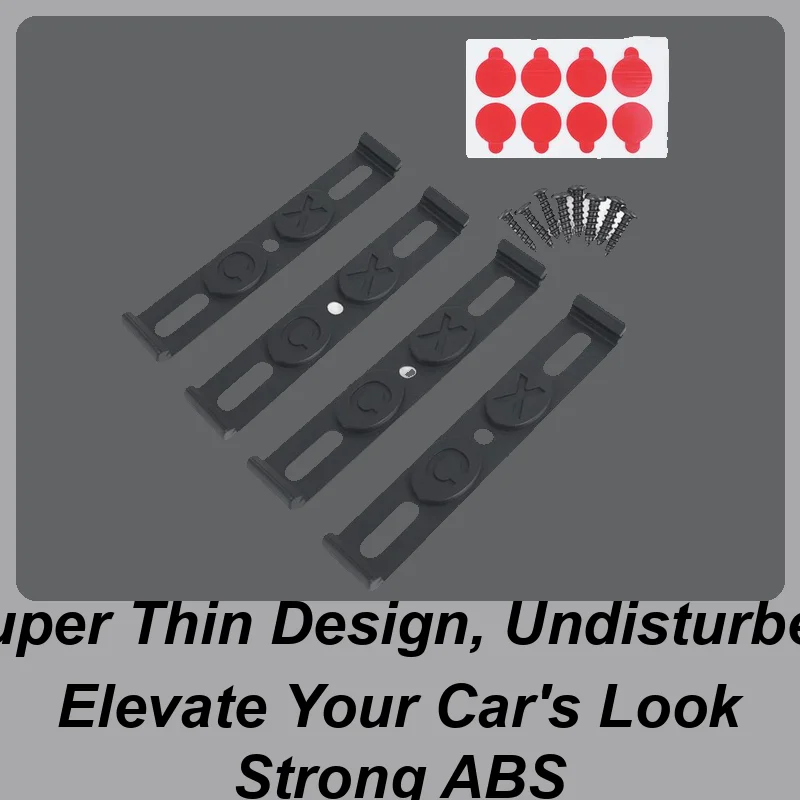 

4PCS License Plate Frame Weather-Proof License Plate Bracket Holder Car Tag Frame for Front and Rear Car Tags Exterior Car