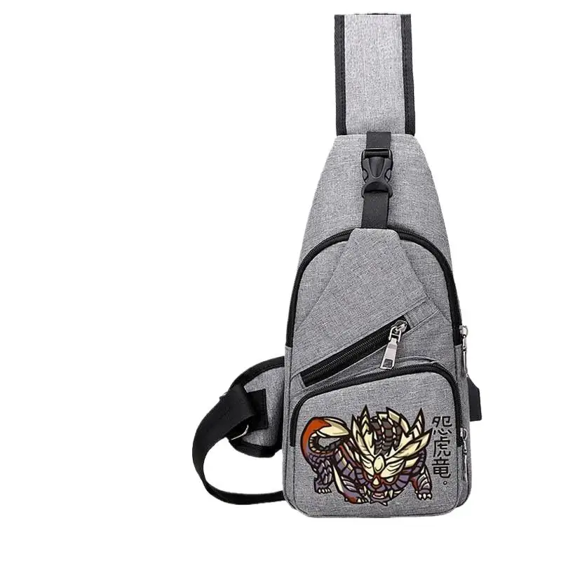 Monster Hunter Wilds Alma Felyne Bag Gaming Merchandise Fashion Chest Bag Casual and Versatile Shoulder Crossbody Bag Boys Girls