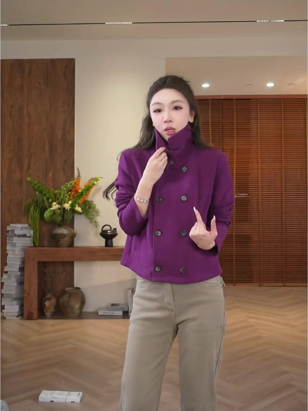 

Рекомендовано Бо Сюэ: Женская утепленная куртка свободного кроя с двойной застежкой на пуговицах для осени и зимы, создающая эффект стройности, в стиле "ленивый шик"