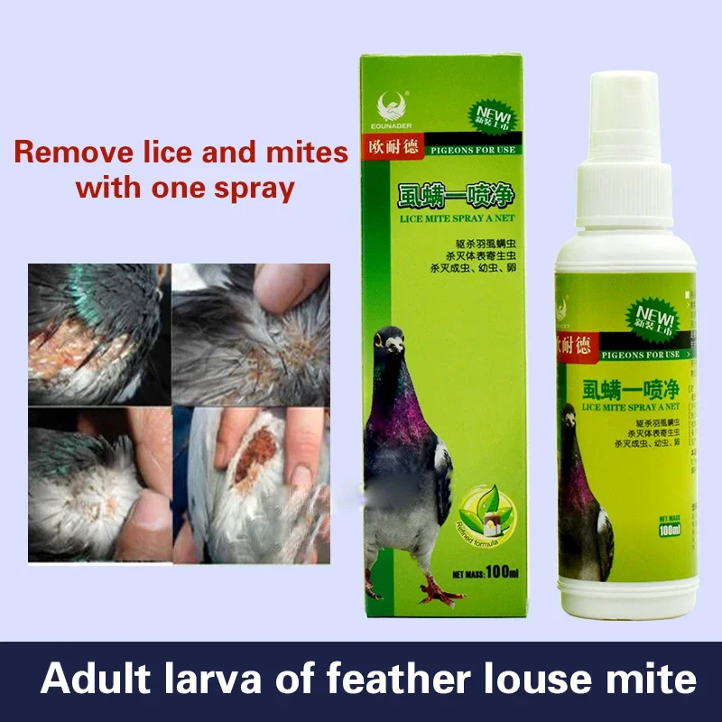 Lice mites a spray clean letter pigeon mites in addition to feather lice clean pigeon feathers insecticide 100ml