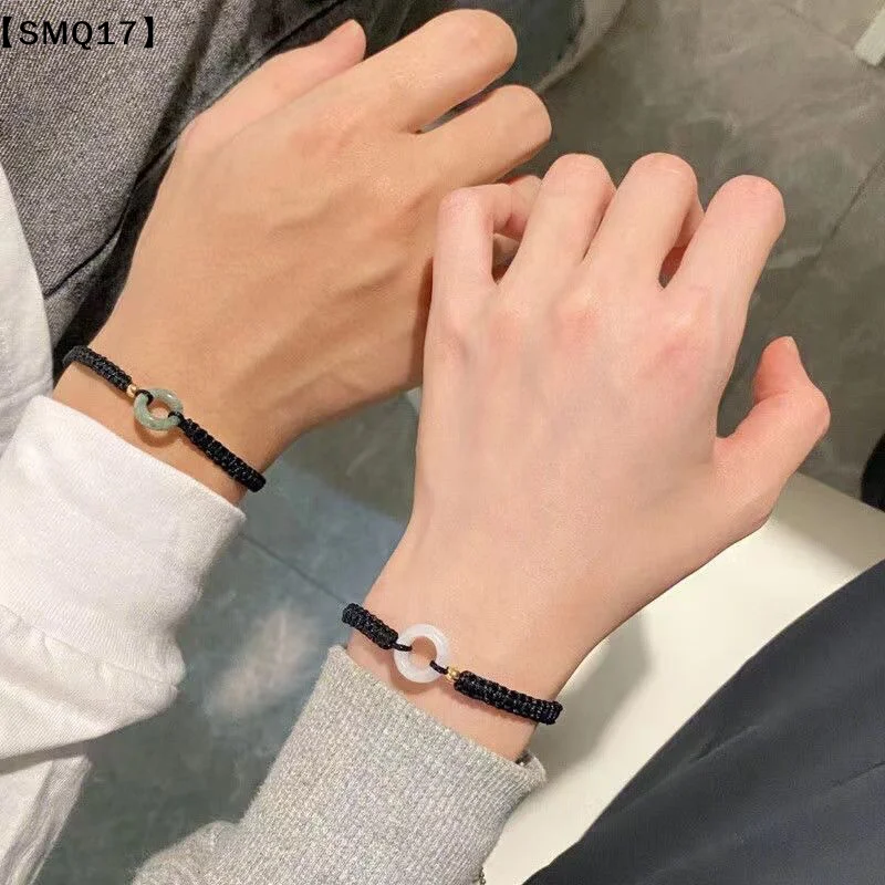 Lucky Couple Bracelet Peace Buckle Hand Weaving Bracelet Vintage Girlfriend Birthday Gift【SMQ】