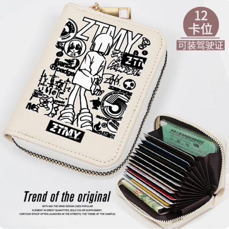 Anime Zutto Mayonaka delinoni Zipper Wallet Women Fold Bag Multi Card Coin Pocket Holder Fashion Wallet Gift