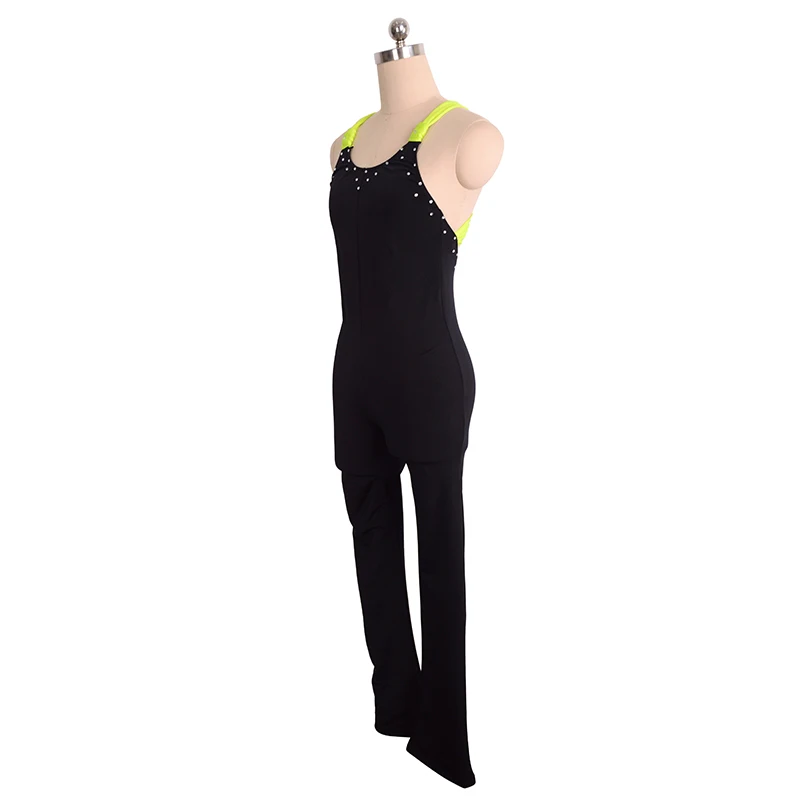 Nasinaya figure skating black girl tights kids one custom woman skating training outfit view 4