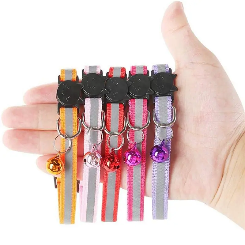 36 Pcs Reflective Cat Collars Quick Release Safety Buckle With Bell Adjustable 19-32Cm (12 Colors)