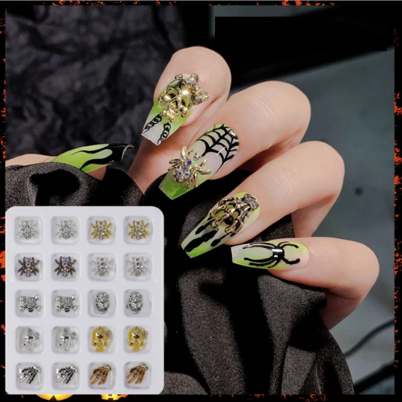 ใหม่ฮาโลวีนตกแต่งเล็บ DIY เพชรเล็บ Rhinestone เล็บเครื่องประดับความงามเล็บเครื่องมือ