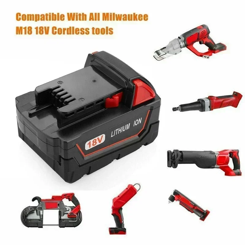 Batterie Lithium-Ion de Remplacement, 18V, 20Ah, pour Outil Électrique Milwaukee M18 24.com, 48, 11, 1815, 48, 11, 1850, 48, 11, 1860, Z50