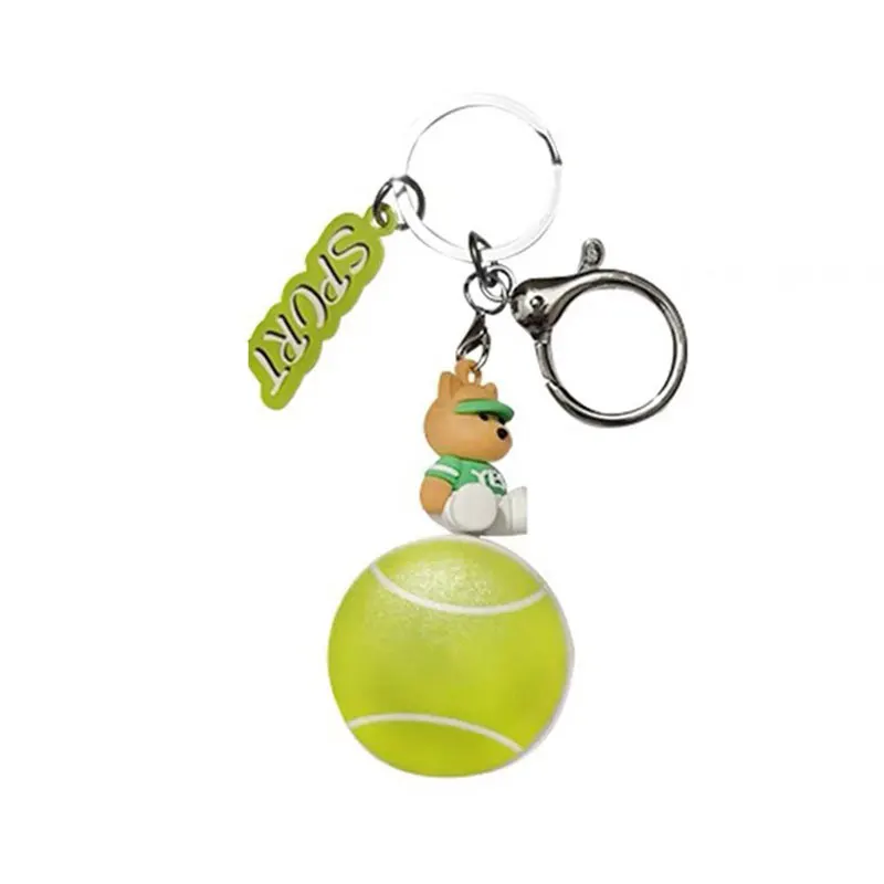 Cartoon Football Basketball Tumbler Keychain Tumbler Toy Key Chain Car Small Charms Simple Bag Charms