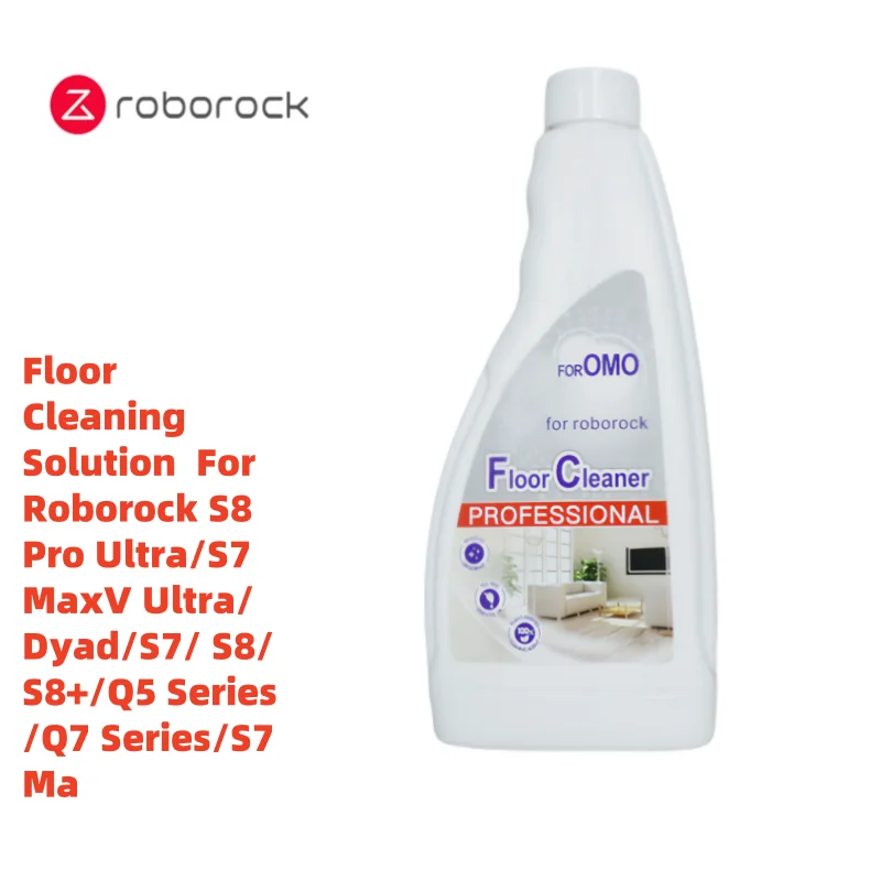 Floor Cleaning Solution 480MLOMO for Roborock S8 Pro Ultra/S7 MaxV Ultra/Dyad/S7 Vacuum Cleaner Parts Robot Mops Antibacterial