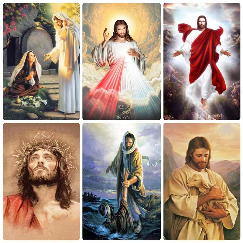 Christ Religious Easter Belief Series Jesus Diamond Painting Cross Stitch Kit 5D Diy Diamond Mosaic Embroidery Church Home Decor