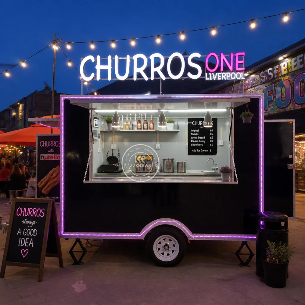 

Concession Ice Cream Taco Coffee Truck Fast Food Trailer Custom Pizza Food Truck Portable Food Cart With Kitchen Equipment
