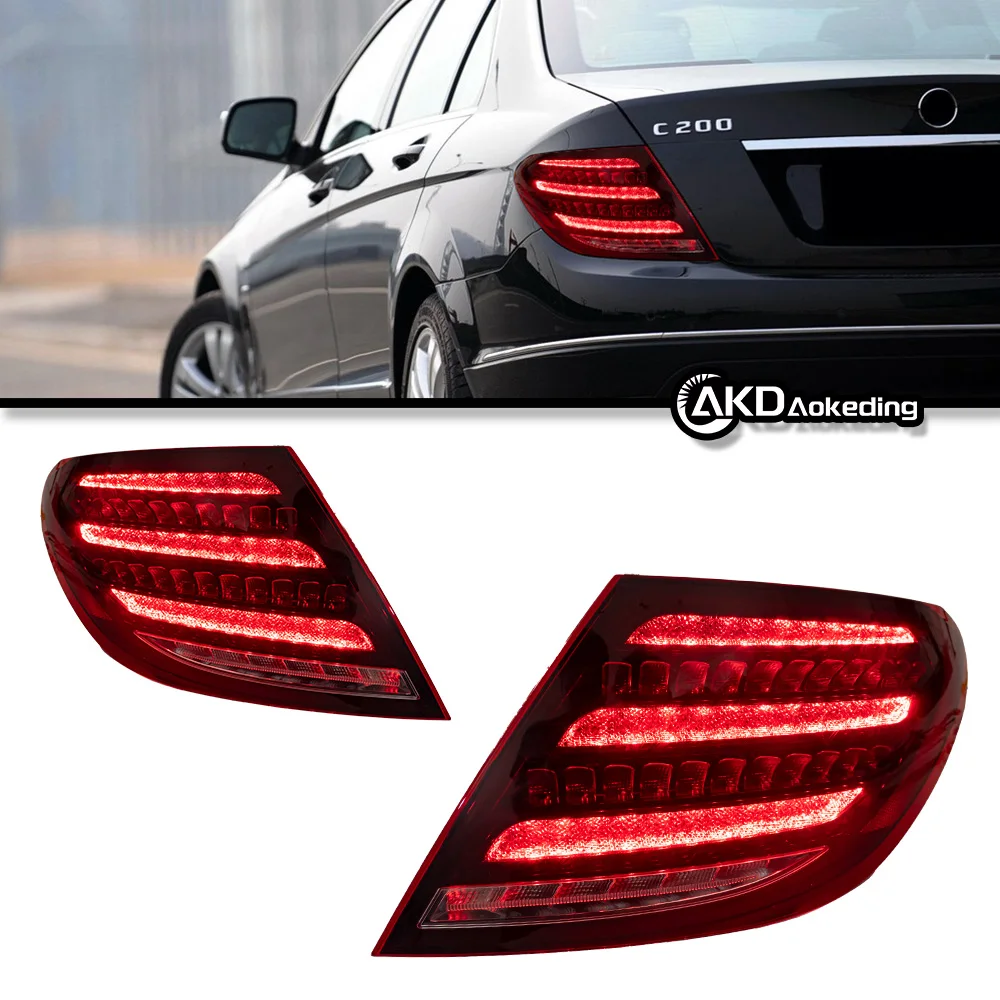 Auto Parts Taillight For Benz C Class W204 C180 Maybach Styling LED Running Lights Sequential Signal Car Accesorios Facelift