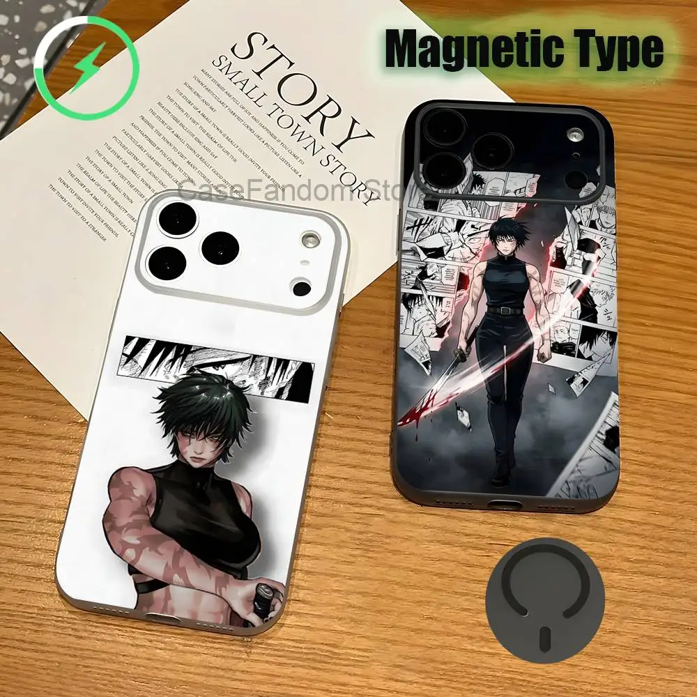 

Anime M-Maki ZeninS For iPhone 17,16,15,14,13,12,11,Pro,Max,Plus Transparent gray Phone Case Magnetic Wireless Charging